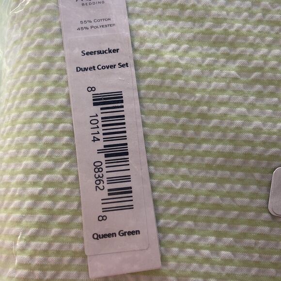 AQUA SEERSUCKER DUVET COVER SET - Picture 4 of 4